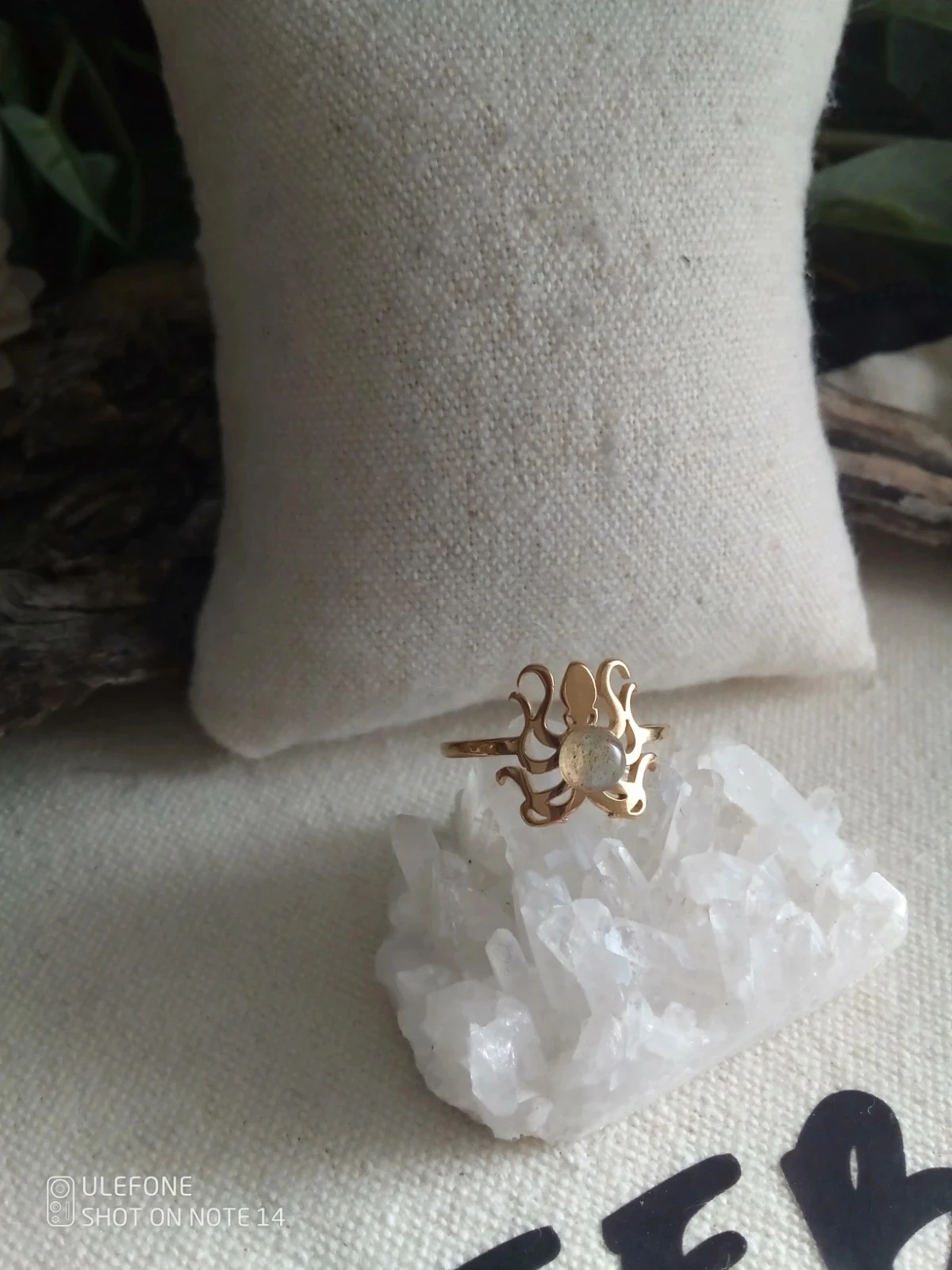 Bague pieuvre et pierre naturelle de labradorite – photo 2